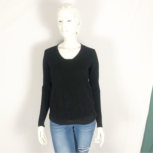 🖤 Alfred Sung Black Sweater with Layered Hem | Size Small 🖤 - Picture 9 of 12